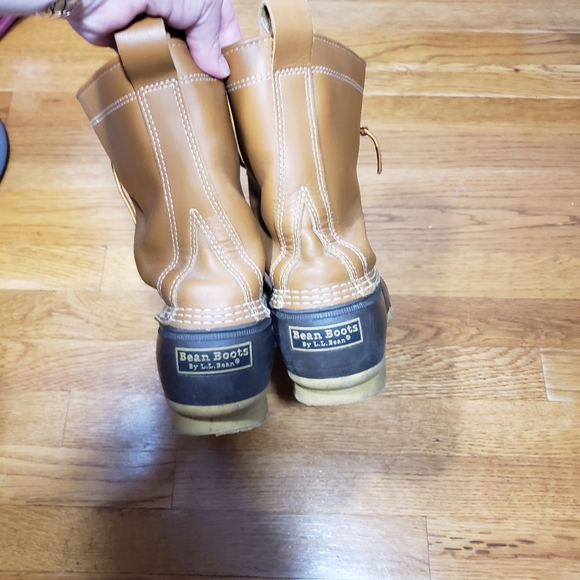 L L Bean duck boots 10" Brown and blue rubber. 11 - Picture 2 of 8